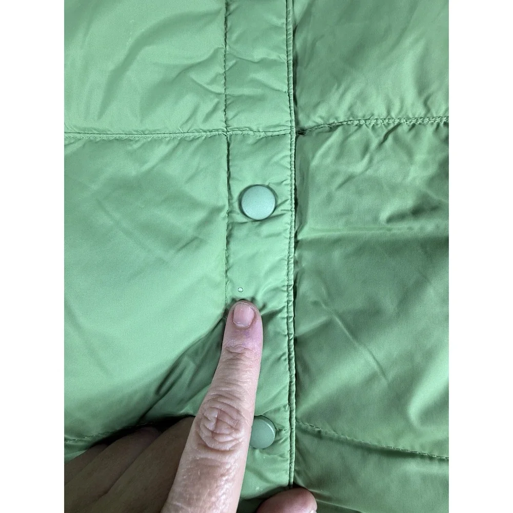 Lands End Puffer Vest Green Goose Down Kids Size L 14-16‎ Vibrant Outdoor